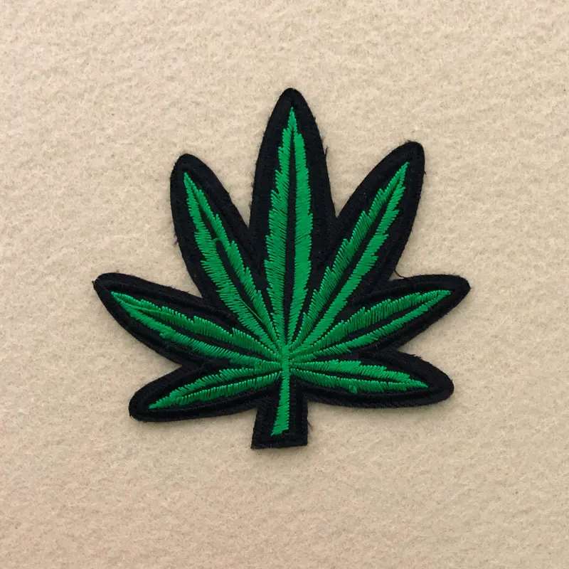 Parches de hojas de moda Prajna, parches bordados para ropa, parches de hierro de dibujos animados, apliques de rayas, insignias para ropa en chaqueta - imagen 4