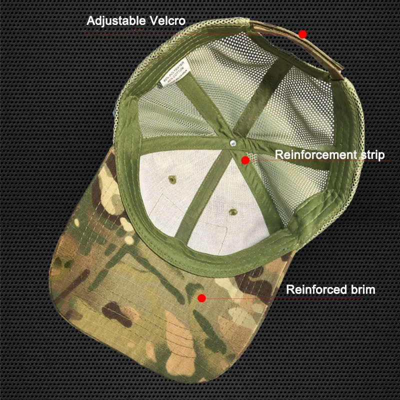 Gorras de camuflaje para deporte al aire libre, sombrero de béisbol táctico militar, gorra de caza de camuflaje, para adultos, novedad - imagen 5