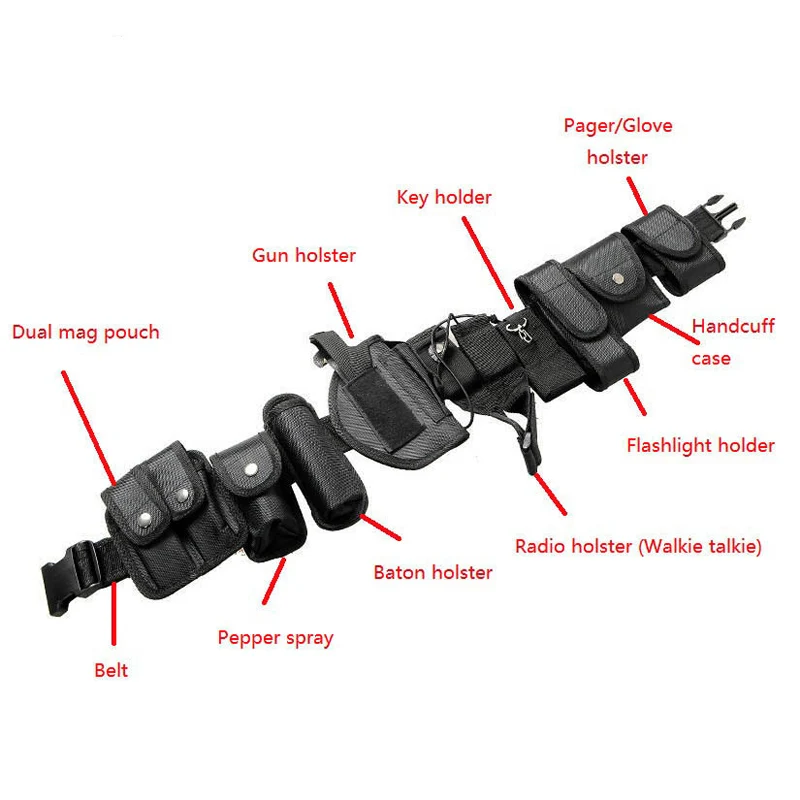 Cinturón táctico de seguridad para policía, Kit de utilidad para entrenamiento militar, Airsoft, Juego de Bolsa - imagen 4