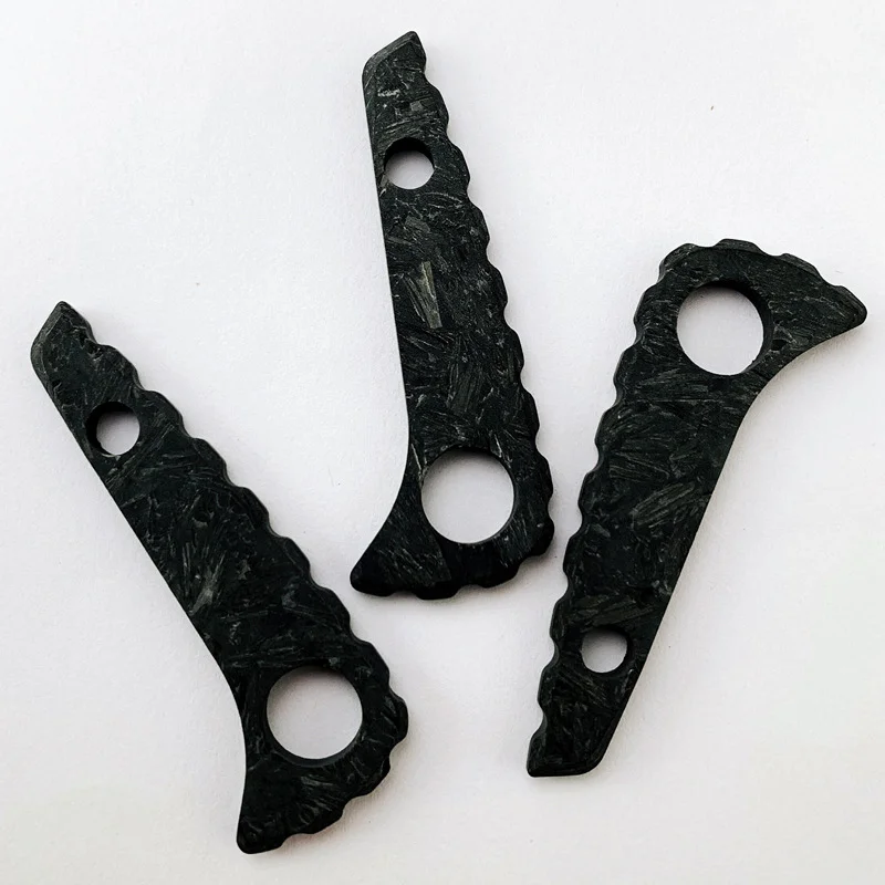 Cuchillo de bolsillo luminoso de fibra de carbono, hoja de quilla, espina dorsal, espaciador trasero para Spyderco, barbacoa, 2 C81, Para2, resina noctilucente, DIY, 1 ud. - imagen 3