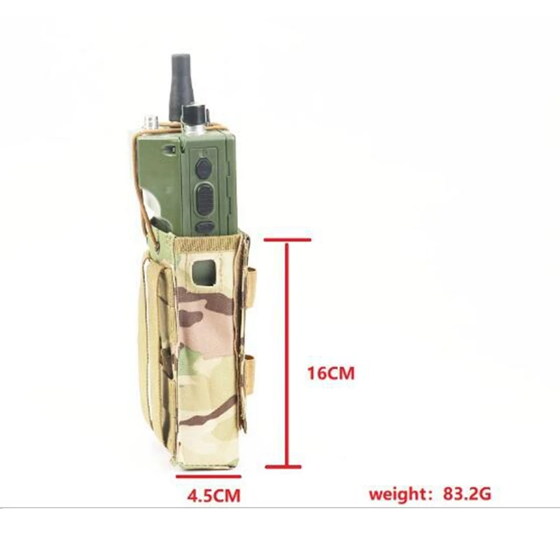 Bolsa táctica Molle PRC148 152 para Radio, funda de nailon para walkie-talkie, interfono, con munición, cargador, linterna - imagen 4