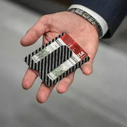 Billetera táctica ultradelgada RFID – Fibra carbono para tarjetas