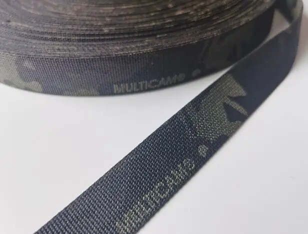 Correa de correas jacquard de camuflaje negro, teñido de impresión, MCBK DIY, 1 m, 3 m de longitud, 25 mm - imagen 4
