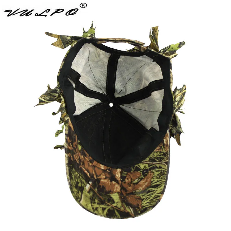 Gorra de camuflaje táctica para exteriores, sombrero de caza de camuflaje de hoja biónica, sombrero de jungla oculto de francotirador - imagen 5