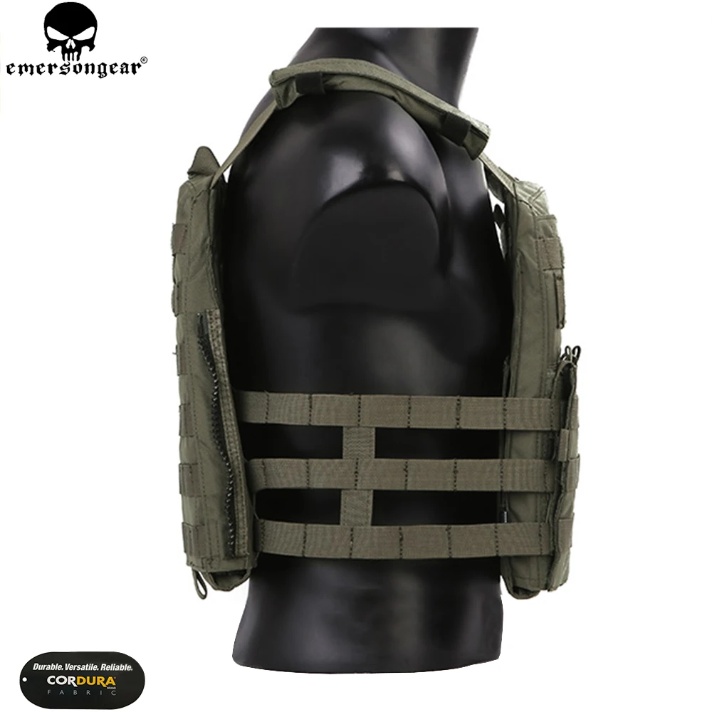 EMERSONGEAR-Chaleco ligero AVS Airsoft Combat Paintball para caza al aire libre, portador de placa Molle, Multicam, negro, EM7398 - imagen 4