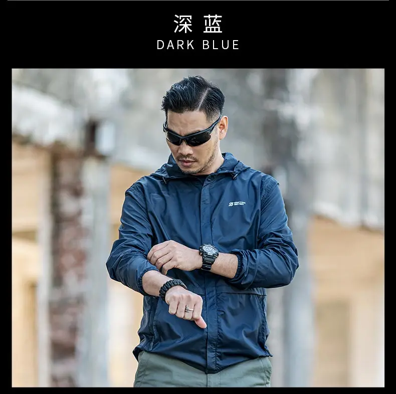 Chaqueta táctica de deportes para hombre, chaqueta de protección solar ligera y transpirable, a prueba de rayos UV, para exteriores - imagen 4
