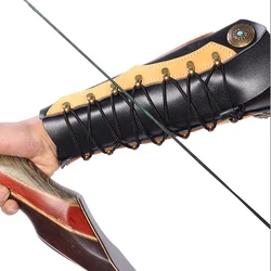 Brazal de cuero ajustable para tiro con arco y caza deportiva