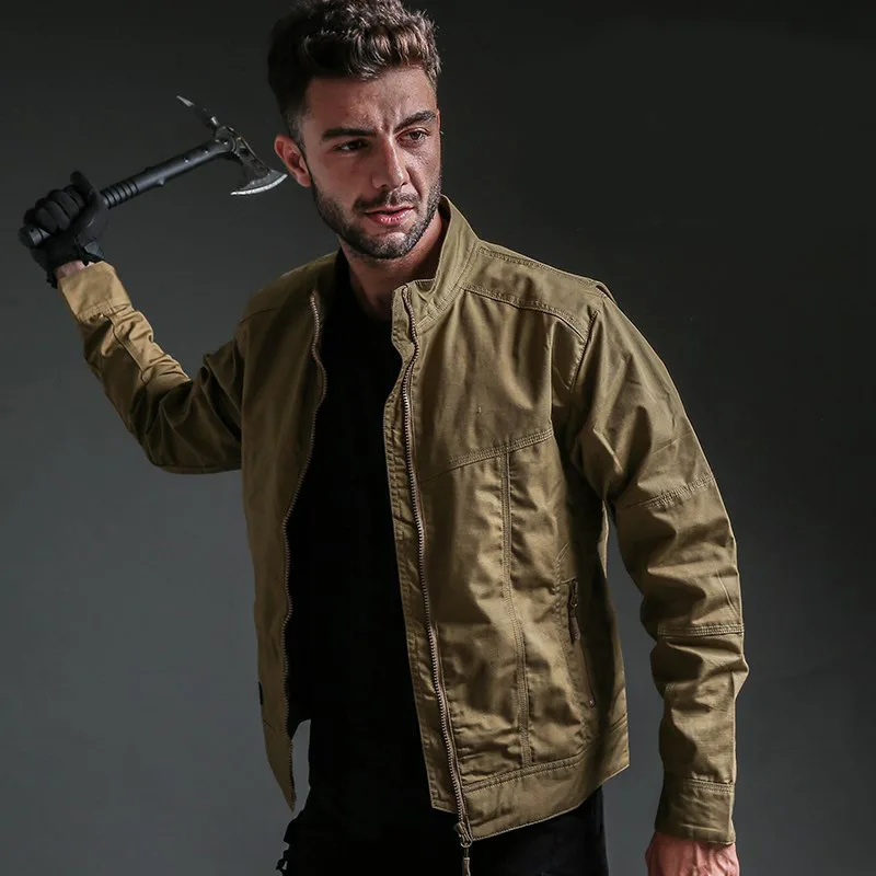 Mege-Chaqueta táctica militar para hombre, ropa de trabajo ligera con múltiples bolsillos, para exteriores, primavera y otoño - imagen 3