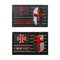 Parche bordado Templarios - PVC para chaqueta, ropa y mochila