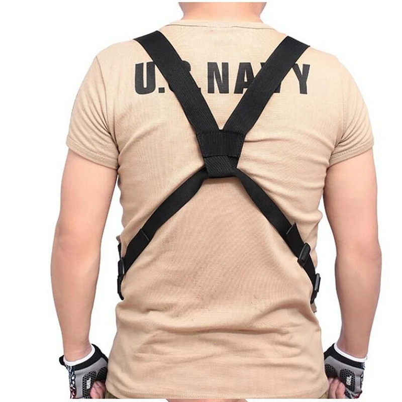 Bolso de pecho táctico Unisex, aparejo de pecho Simple funcional de caza, chaleco de Hip Hop de moda, bolsa de chaleco tipo bala negra - imagen 2