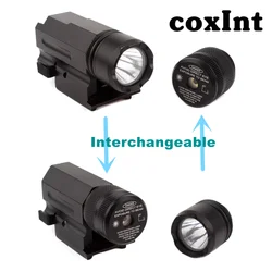 Linterna de mira láser con mira láser de punto rojo verde apta para riel de 20 mm