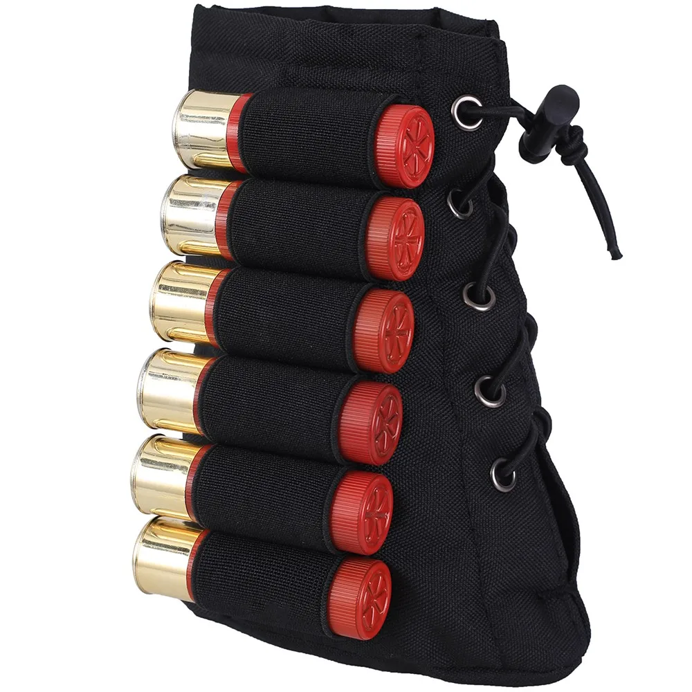Bolsa de munición táctica de 6 rondas, soporte de cartucho de pistola de Rifle, botonadura, cubierta de descanso de mejillas, soporte de carcasa de escopeta, accesorios de caza - imagen 4