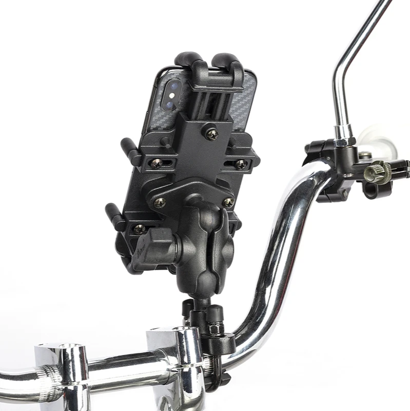 Mwupp soporte de teléfono móvil de aleación de aluminio para motocicleta, soporte de Metal para pulpo, navegación de ciclismo, cargador Gps, marco fijo - imagen 5