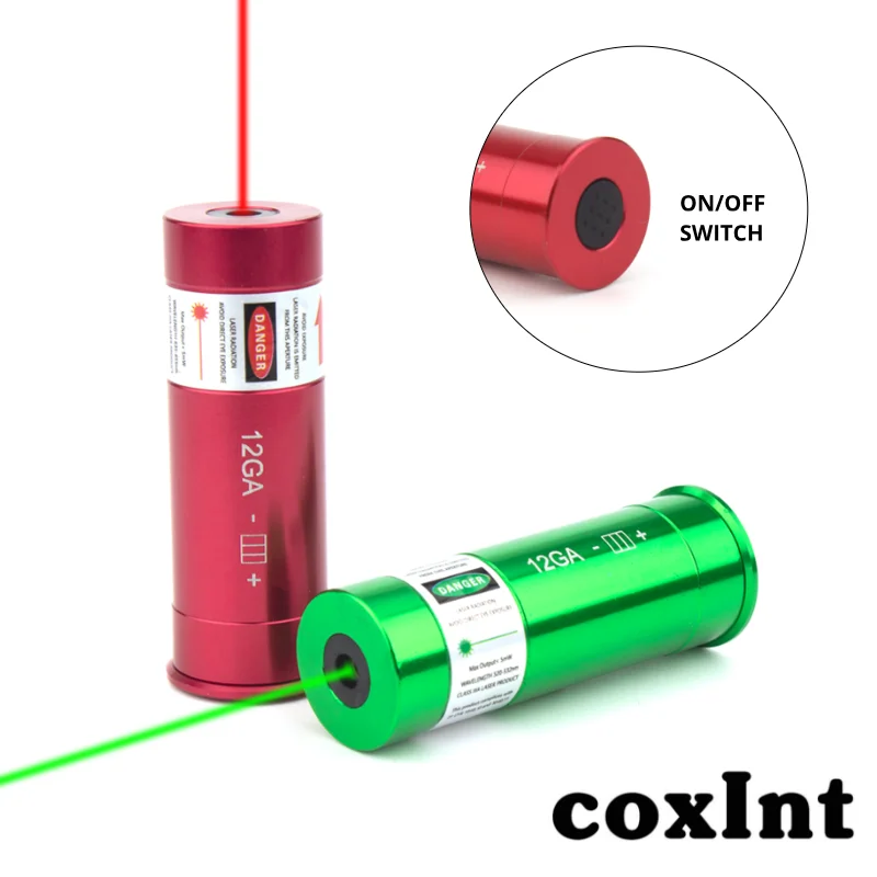 Boresighter láser 12GA con botón interruptor de encendido/apagado colimador láser de mira de orificio láser 12GA - imagen 4