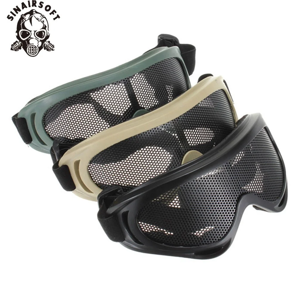 ¡Caliente! Gafas tácticas de malla metálica para caza al aire libre, lentes tácticas resistentes a los golpes, protección para deportes al aire libre - imagen 5