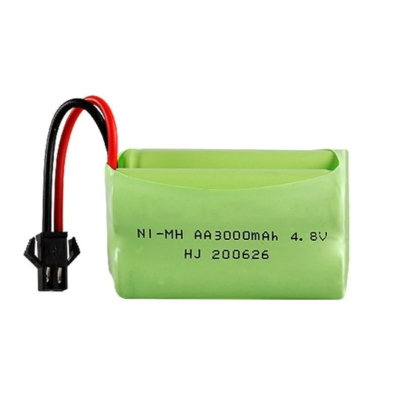 Batería NiMH de 4,8 v y 3000mAh, batería recargable de 4,8 v, paquete de batería AA Ni-MH + cargador de 4,8 v para juguetes Rc, coches, barcos, tanques, Robots, parte - imagen 2