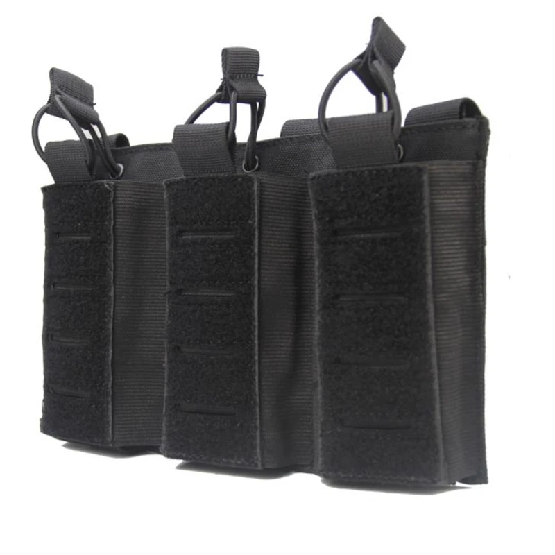 Porta placa táctica, bolsa Triple para Airsoft Mag, SpeedDB M4 Molle, bolsa para Paintball, accesorios de caza - imagen 3