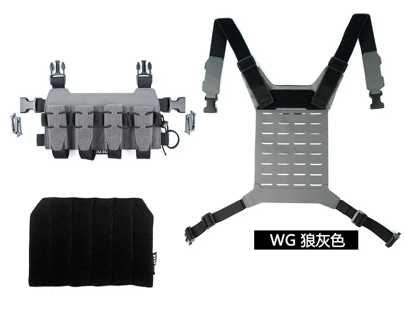 Traje colgante de pecho táctico para exteriores, bolsa de revista multifuncional cuádruple de 9MM, Compatible con MP5, MP7, ARP9, BK, CB, RG, WG, MCBK, MC - imagen 3