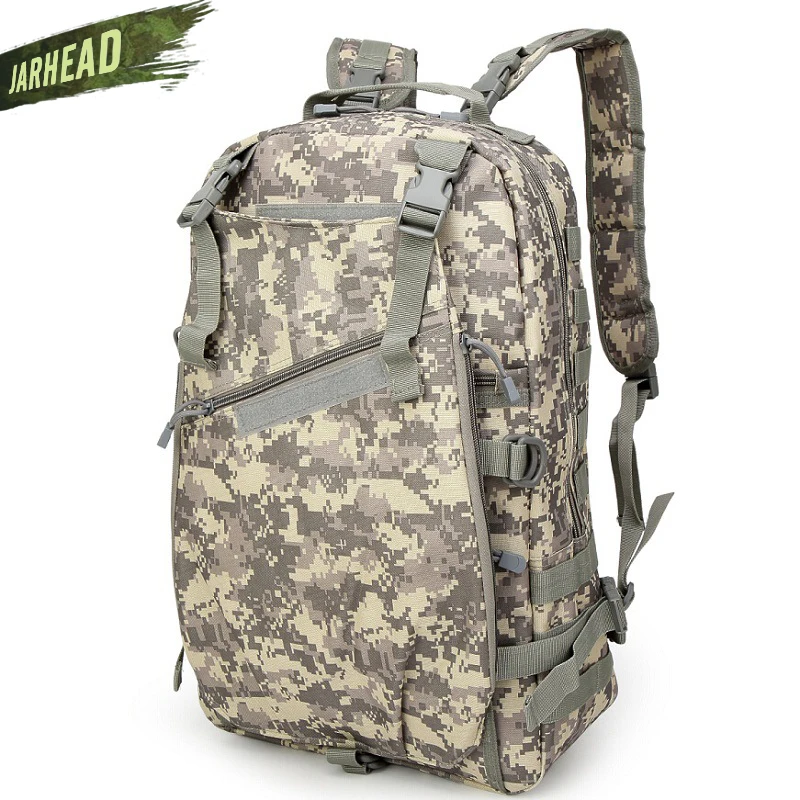 Mochila táctica de tela Oxford para exteriores, morral de supervivencia Separable de 35L, camuflaje, PUBG, deportes, Montañismo - imagen 4