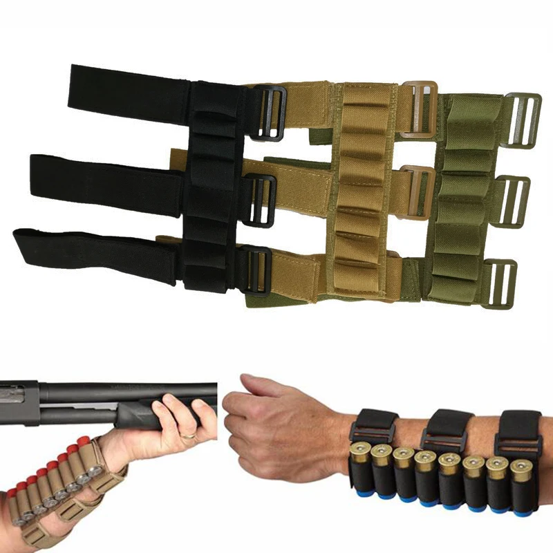 Táctico militar, 8 rondas, calibre 12/20, soporte de conchas para pistola de tiro GA, bolsas para brazalete de tiro, portador de antebrazo para exteriores - imagen 3