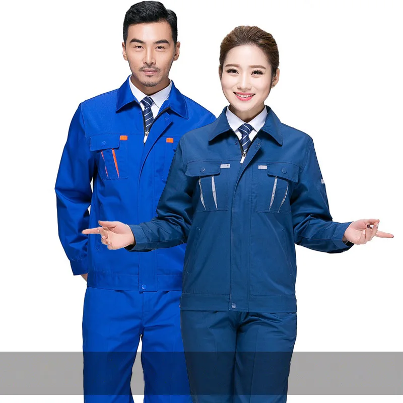 2025New conjunto de ropa de trabajo para hombres y mujeres chaqueta + Pantalones primavera otoño reparación de máquinas ingeniero taller mono uniformes resistentes al desgaste - imagen 5