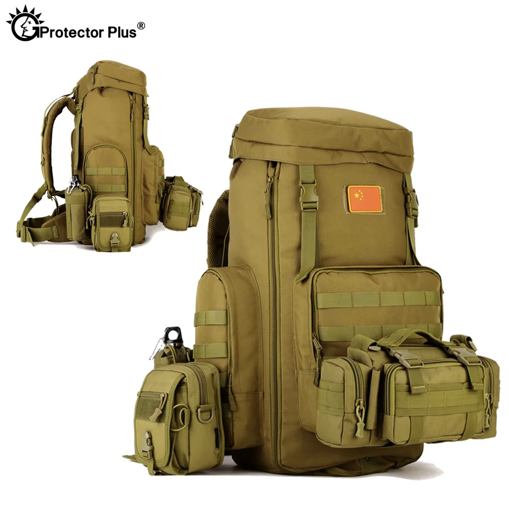 PROTECTOR PLUS 70L-85L mochila táctica del ejército mochila de cazadores bolsa de campo militar Unisex CS CF juego duradero viajes al aire libre - imagen 5