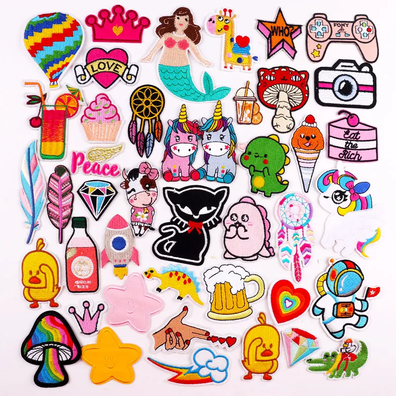 Parches bordados con apliques de setas para ropa de niños, parches para planchar DIY, parches de dibujos animados para ropa, pegatinas, insignias de animales - imagen 3