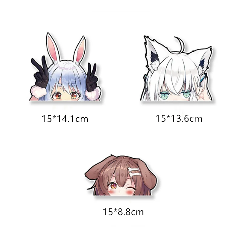 Pegatinas reflectantes para ventana de motocicleta eléctrica, pegatinas impermeables con orejas de gato y perro, gato, chica, JDM, bricolaje - imagen 5