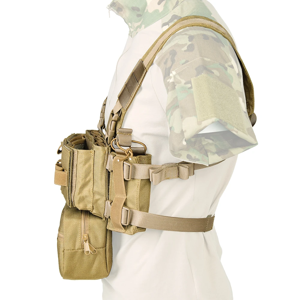 Tactifans-chaleco táctico para el pecho MK3, con bolsa de caída, arnés en H, MOLLE, M4, AK, revistas, inserto de nailon, accesorios de caza para Airsoft - imagen 3