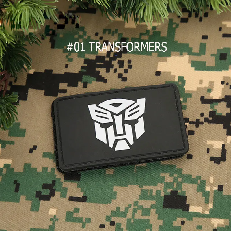 Parches militares, parche táctico 3D, brazalete, insignias DIY, Transformers bordados, sello SWAT, apliques de parche de PVC - imagen 2