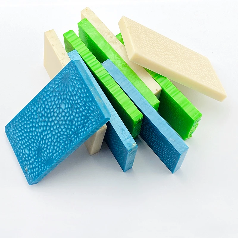 2 piezas de Material de resina con patrón de Squama para hacer mango de cuchillo DIY, Material compuesto, Material artesanal, 90x50x8mm - imagen 5