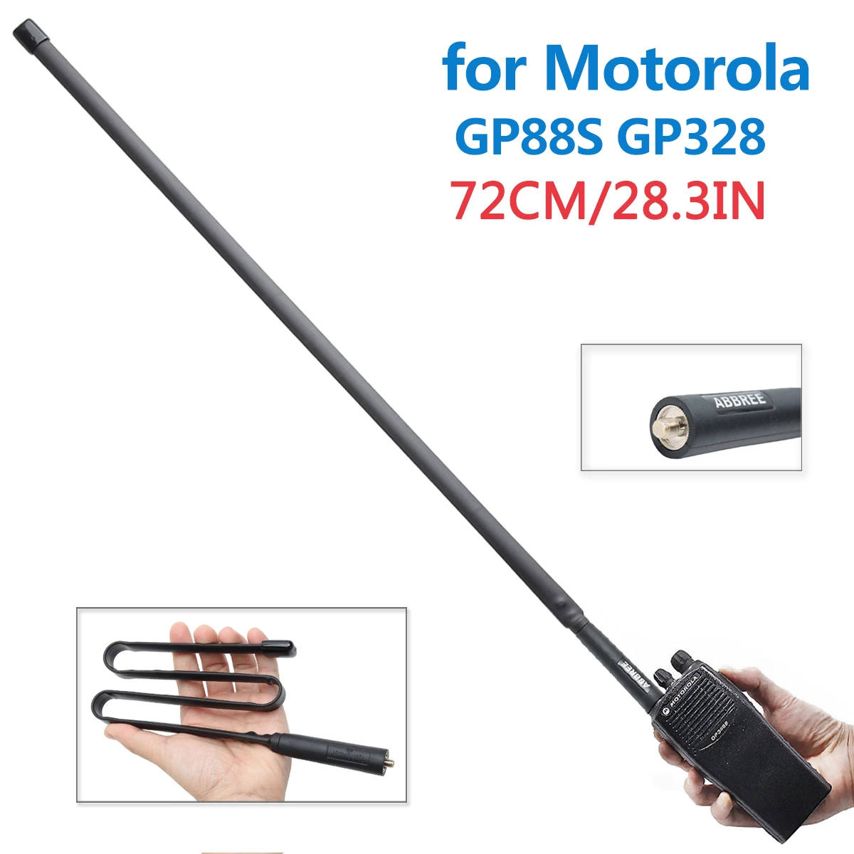 ABBREE AR-152 Antena táctica VHF UHF para radio Motorola