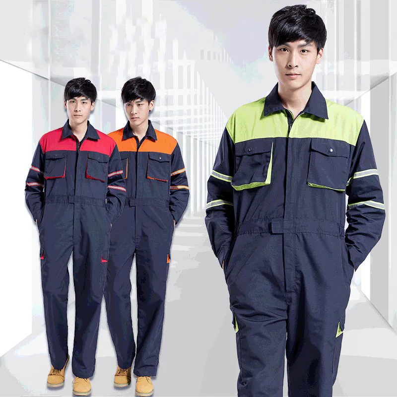 Uniformes de taller de fábrica Servicio de reparadores Ropa de trabajo Mangas largas Ropa de ingeniería siamesa Monos de maquinaria laboral - imagen 3