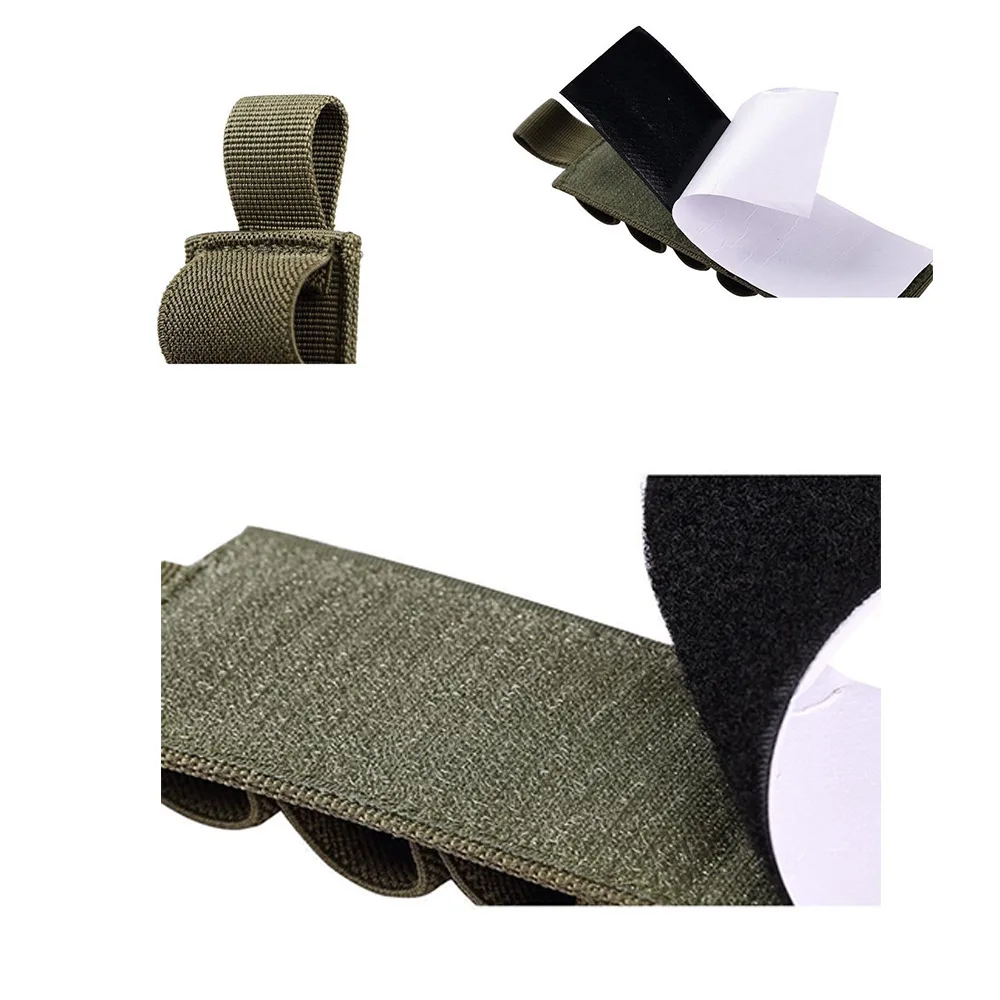 Soporte táctico para exteriores, carcasa redonda para escopeta, pistola de munición, soporte de recarga de bala con pegatina adhesiva de respaldo, 6 unidades - imagen 3