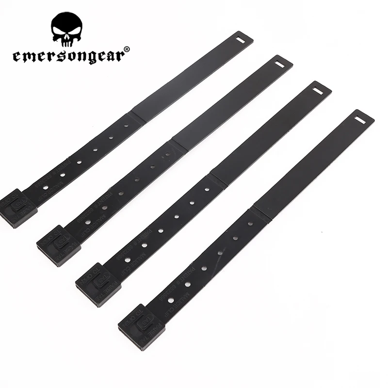 Emersongear 4 unids/set Clips de malicia largos bolsa táctica correa de conexión MOLLE versión larga para chaleco de caza Airsoft - imagen 4