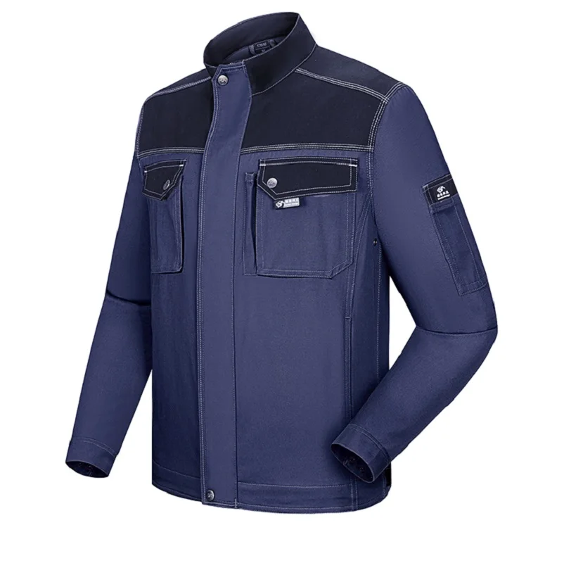 Traje de soldadura resistente al desgaste, uniforme de electricista resistente a la suciedad, manga larga, para Taller de reparación de automóviles, chaqueta superior, 2020 - imagen 5