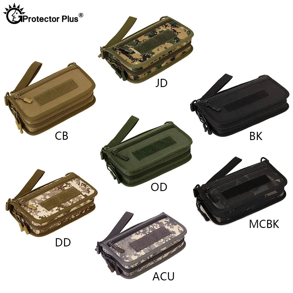 PROTECTOR de bolso táctico para hombre, Cartera de camuflaje de nailon, 6 pulgadas, para teléfono, pasaporte, viaje, senderismo, Camping, Molle - imagen 5