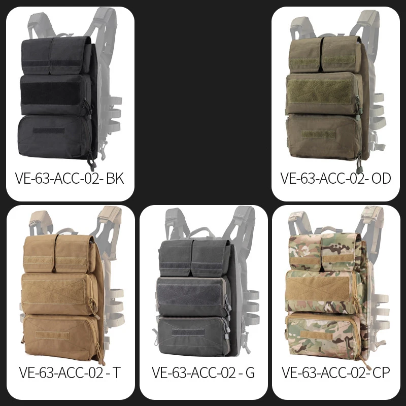 Chaleco táctico Camo JPC2.0 Paquete de accesorios de expansión de alta capacidad, bolsa para revistas, combinada con deflector, nailon 1000D - imagen 5