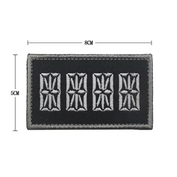 Parches MOLLE identificación: letras y números, Velcro táctico