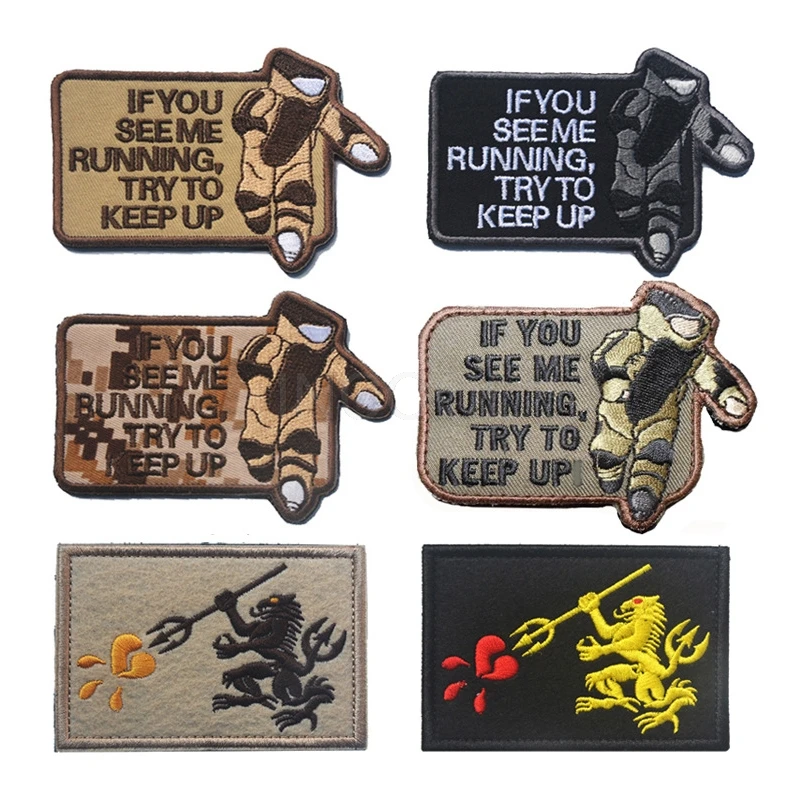 Parches bordados IR reflectantes infrarrojos EOD, parches americanos, apliques, parche bordado para ropa, mochila, gorra - imagen 4