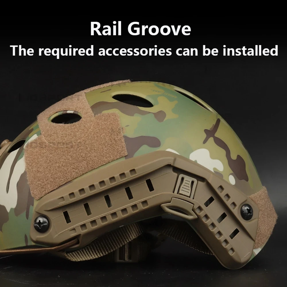 Casco de caza táctico militar para Paintball, gafas protectoras CS, cara rápida, lente protectora - imagen 4