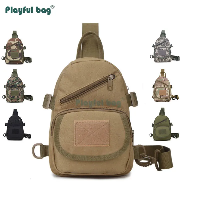 Bolsa de pecho de camuflaje para deportes de ciclismo al aire libre, bolso cruzado táctico impermeable 600D para hombre AVA05 - imagen 2