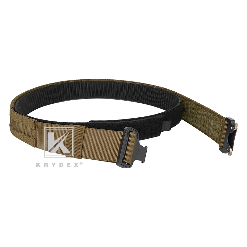 KRYDEX-cinturón táctico MOLLE de liberación rápida, accesorio para caza, tiro al aire libre, 2 en 1, exterior e interior, nailon, 1,75 y 1,5 pulgadas - imagen 2