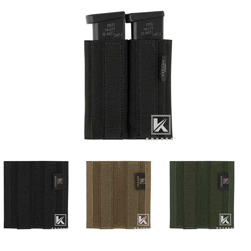 KRYDEX-Bolsa de inserción de doble revista para pistola, estilo Spiritus, para Micro Fight MK3, MK4, aparejo de pecho, soporte de revista incorporado elástico - imagen 2