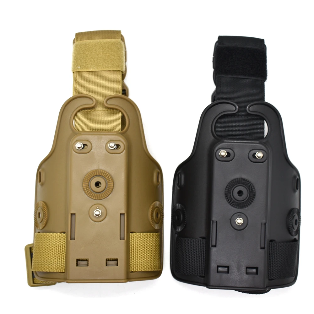 Plataforma de pierna de caída táctica Airsoft Pistols Thigh Leg Holster Paddle adaptador para Glock 17 19 M9 1911 P226 accesorios de caza - imagen 4