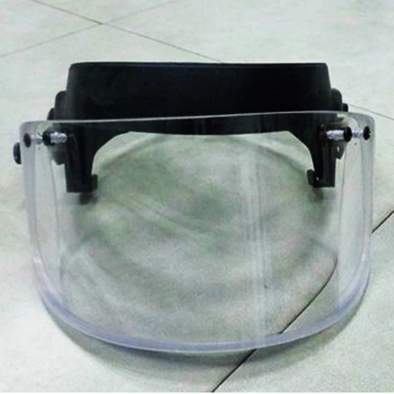 Nuevo protector facial balístico de cristal a prueba de balas, tatico militar, protector facial antidisturbios en casco, visera, armas de autodefensa Personal - imagen 5