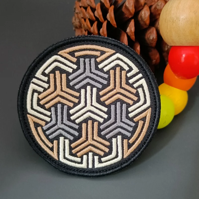 Parche bordado futurista de ciencia ficción, identificación de equipo táctico, brazalete DIY, insignia Circular para ropa, apliques con gancho - imagen 3