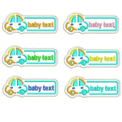 Parche personalizado con nombre de bebé para jardín de infantes, bordado de coche, artesanía de costura, decoración de ropa para suministros de accesorios DIY