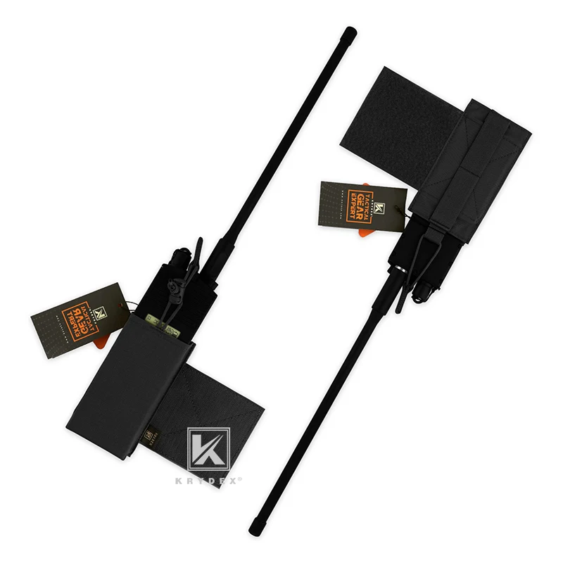 KRYDEX chaleco expansor de chasis bolsa de almacenamiento para Radio táctica, MK3, MK4, Micro Fight, placa de aparejo de pecho, bolsa de revista de Radio, negro - imagen 4
