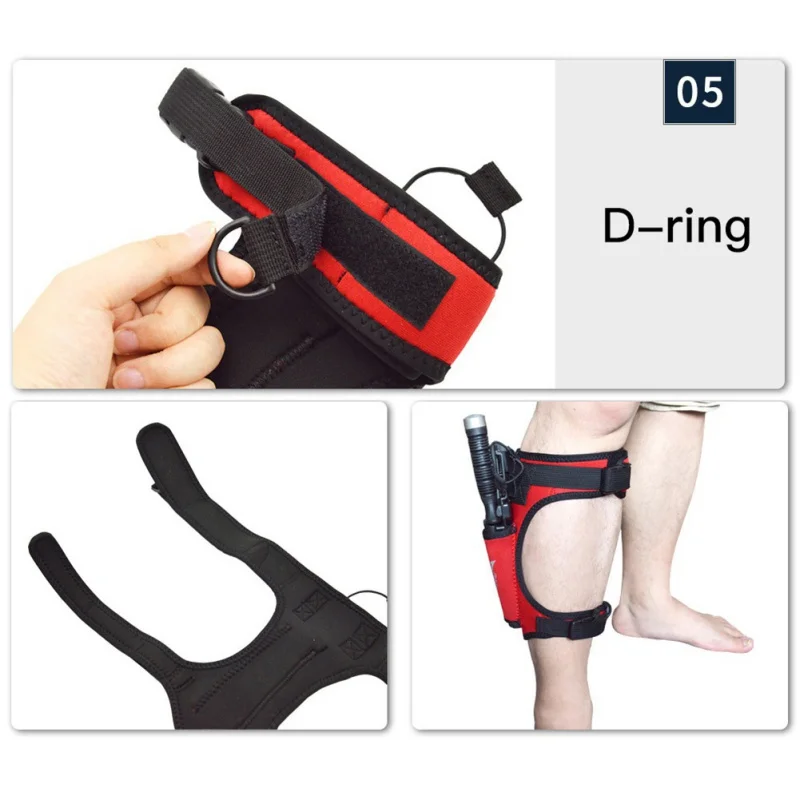 Equipo de buceo para deportes acuáticos, mallas de buceo, soportes para cuchillos, bolsas ajustables para cuchillos de pierna, equipo subacuático Outdoo - imagen 4